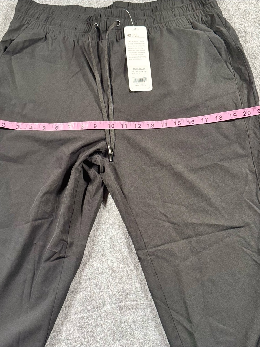 CRZ YOGA Black Feathery-Fit Drawstring Jogger Pants Women Size Large NWT - Picture 8 of 12